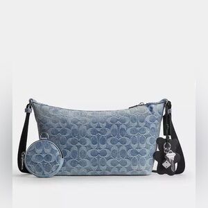 NWT Coach Small Finn Crossbody With Pouch in Loved Signature Denim